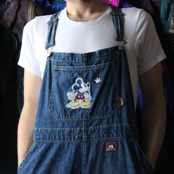 Vintage Denim - Disney Mickey Mouse Forever Mickey Denim Overalls